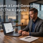 Man working on lead generation website